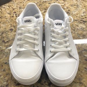Womens leather white vans size 9.5